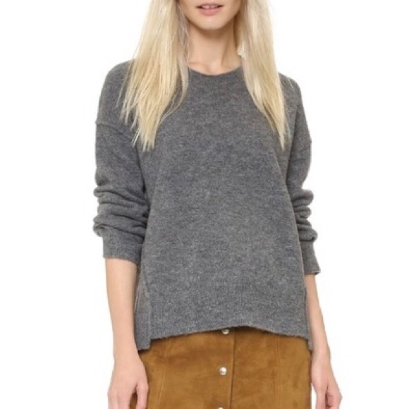 Madewell Grey Connection Pullover Sweater Wool